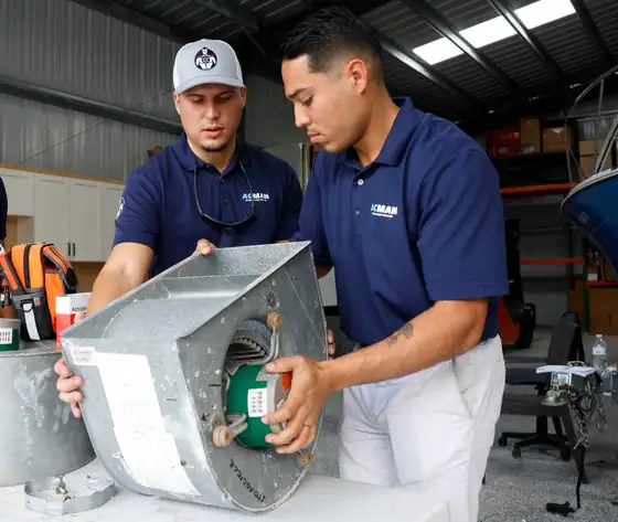 Hands-on blower training in the ACMAN shop