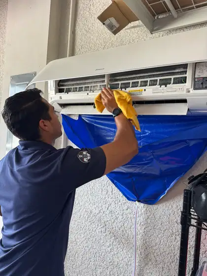 Mini split deep cleaning