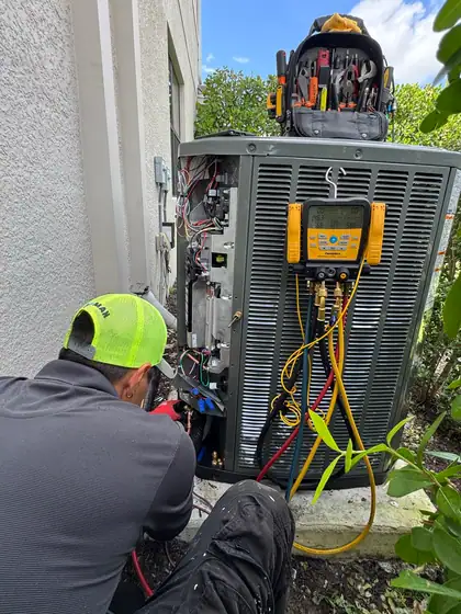 Diagnosing a condenser with digital gauges
